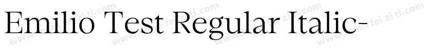 Emilio Test Regular Italic字体转换